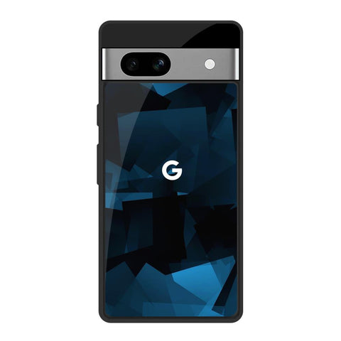 Polygonal Blue Box Glossy Case For Google Pixel 7A