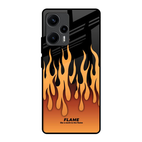 Fire Flame Glossy Case for Poco F5 5G