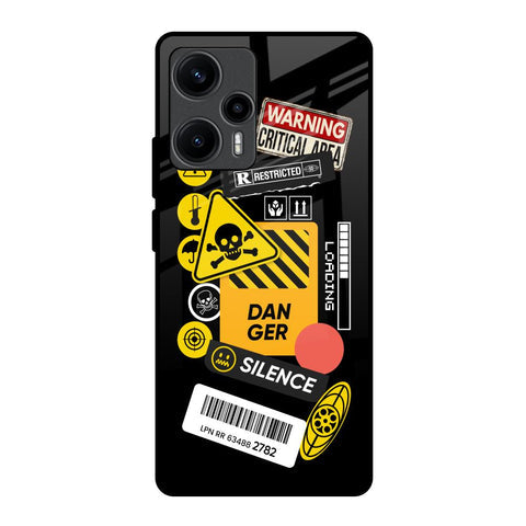 Danger Signs Glossy Case for Poco F5 5G
