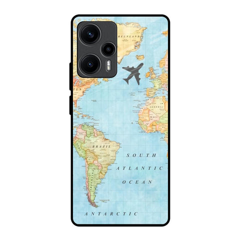 Travel Map Glossy Case for Poco F5 5G