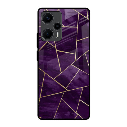 Geometric Purple Glossy Case For Poco F5 5G