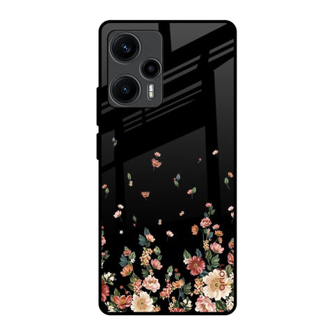 Floating Floral Print Glossy Case for Poco F5 5G