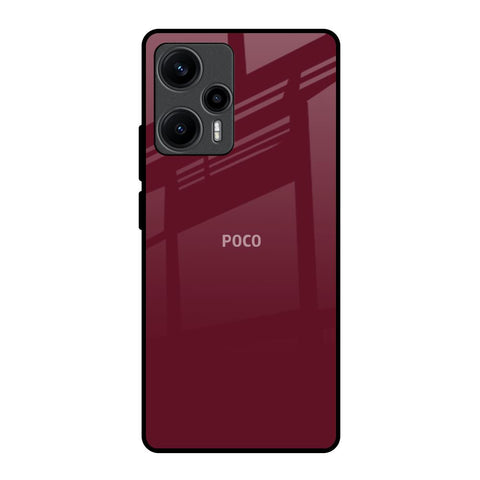 Classic Burgundy Glossy Case for Poco F5 5G