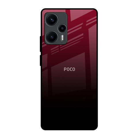 Wine Red Glossy Case For Poco F5 5G