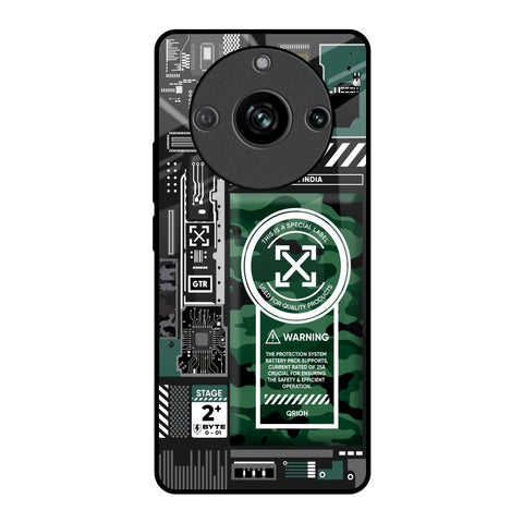 Green Camo Circuit Glossy Case for Realme 11 Pro 5G