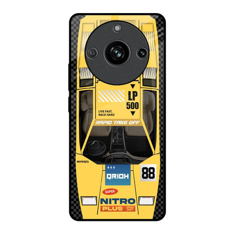 Yellow Racing Car Glossy Case for Realme 11 Pro 5G