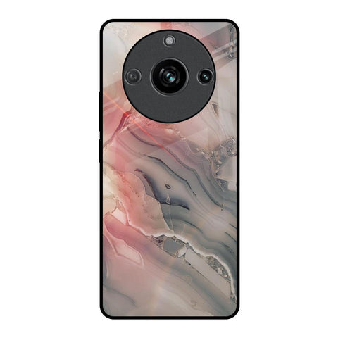 Pink And Grey Marble Glossy Case For Realme 11 Pro 5G
