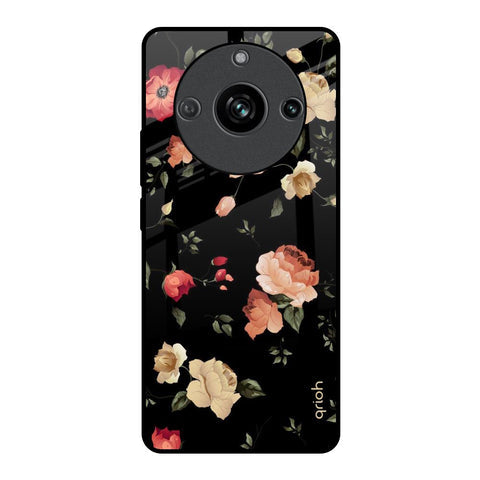 Black Spring Floral Glossy Case for Realme 11 Pro 5G