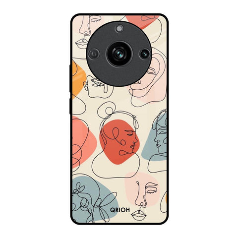 Abstract Faces Glossy Case for Realme 11 Pro 5G