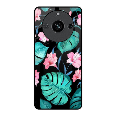 Tropical Leaves & Pink Flowers Glossy Case for Realme 11 Pro 5G