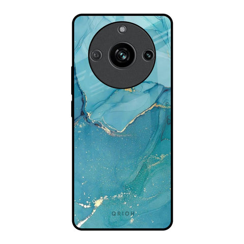 Blue Golden Glitter Glossy Case for Realme 11 Pro 5G