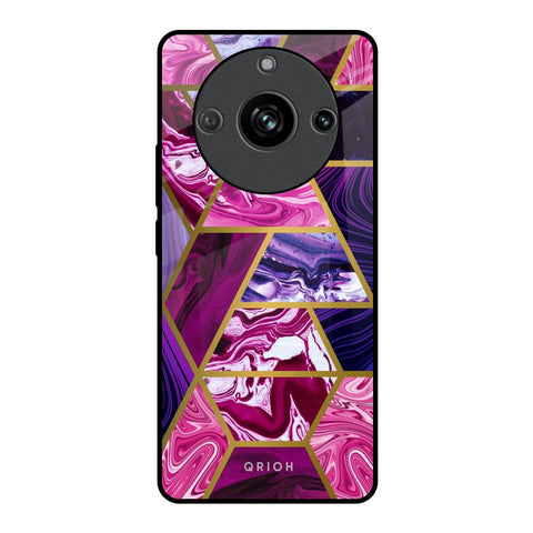Electroplated Geometric Marble Glossy Case for Realme 11 Pro 5G