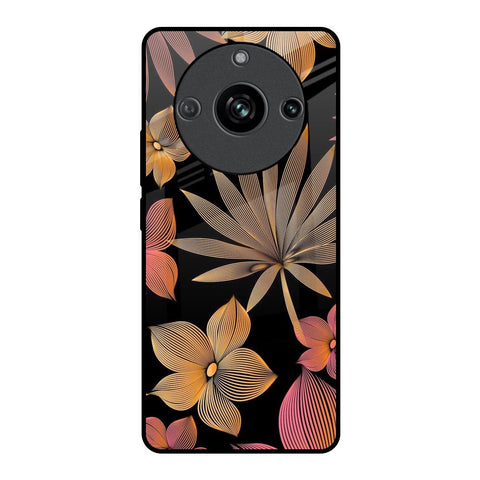Lines Pattern Flowers Glossy Case for Realme 11 Pro 5G