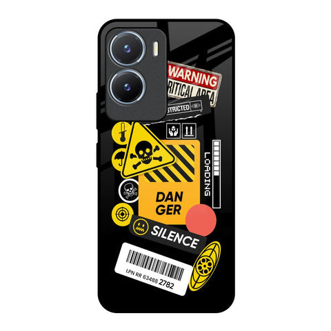 Danger Signs Glossy Case for Vivo T2x 5G