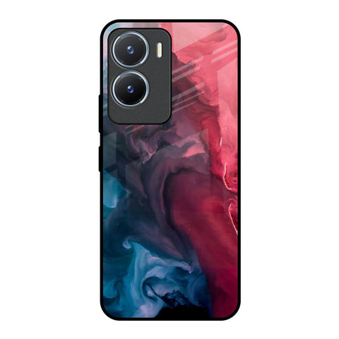 Blue & Red Smoke Glossy Case for Vivo T2x 5G