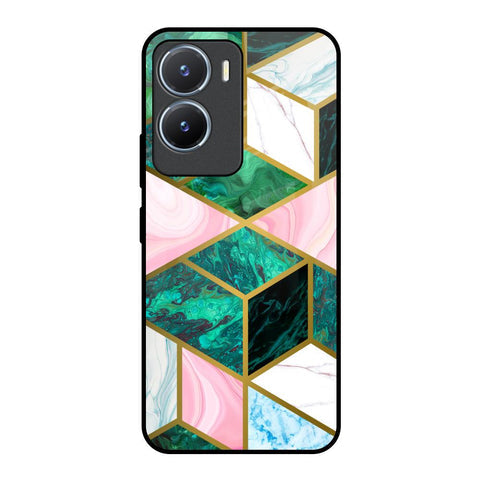 Seamless Green Marble Glossy Case for Vivo T2x 5G