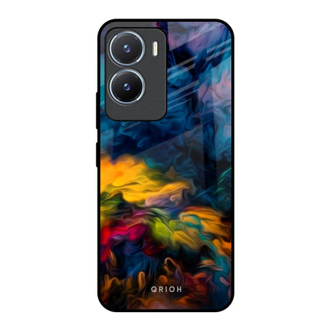 Multicolor Oil Painting Glossy Case for Vivo T2x 5G
