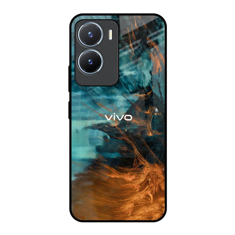 Golden Splash Glossy Case for Vivo T2x 5G
