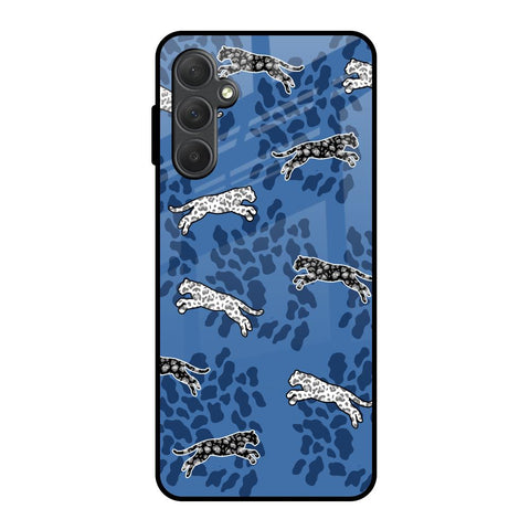 Blue Cheetah Glossy Case for Samsung Galaxy F54 5G