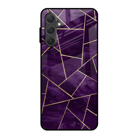 Geometric Purple Glossy Case For Samsung Galaxy F54 5G