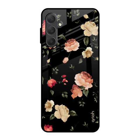 Black Spring Floral Glossy Case for Samsung Galaxy F54 5G