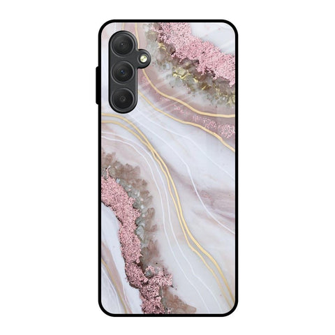 Pink & Gold Gllitter Marble Glossy Case for Samsung Galaxy F54 5G