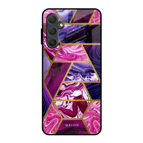 Electroplated Geometric Marble Glossy Case for Samsung Galaxy F54 5G