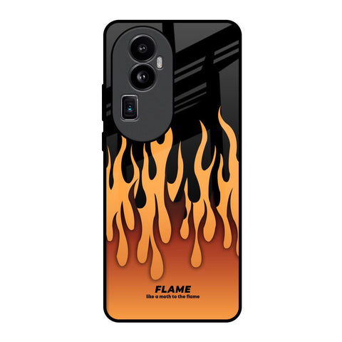 Fire Flame Glossy Case for Oppo Reno10 Pro Plus 5G