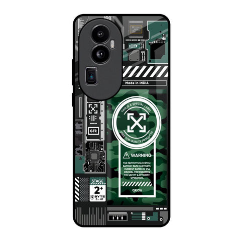 Green Camo Circuit Glossy Case for Oppo Reno10 Pro Plus 5G