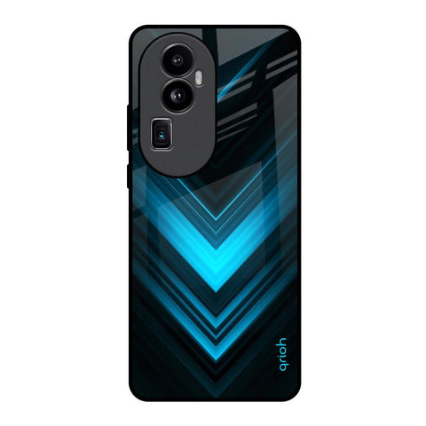 Vertical Blue Arrow Glossy Case For Oppo Reno10 Pro Plus 5G