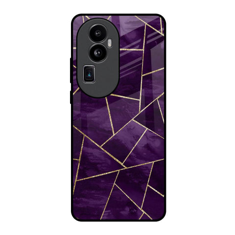 Geometric Purple Glossy Case For Oppo Reno10 Pro Plus 5G
