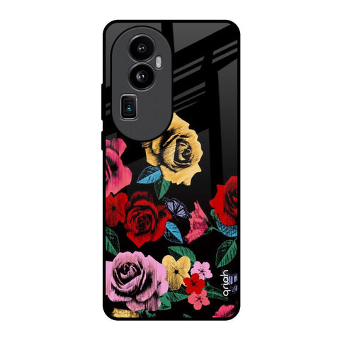 Floral Decorative Glossy Case For Oppo Reno10 Pro Plus 5G