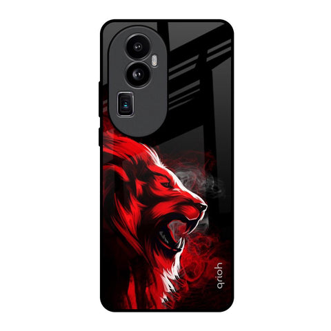 Red Angry Lion Glossy Case for Oppo Reno10 Pro Plus 5G