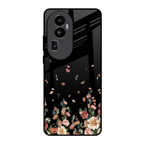 Floating Floral Print Glossy Case for Oppo Reno10 Pro Plus 5G
