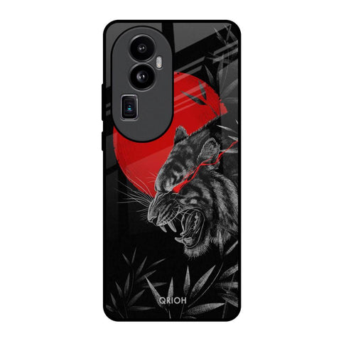 Red Moon Tiger Glossy Case for Oppo Reno10 Pro Plus 5G