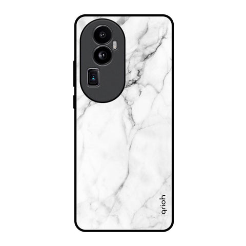 Modern White Marble Glossy Case for Oppo Reno10 Pro Plus 5G