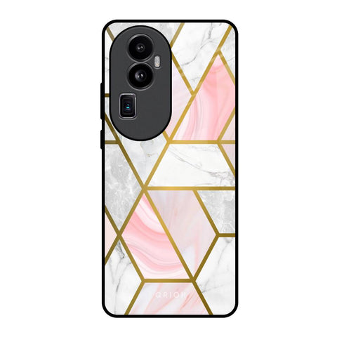 Geometrical Marble Glossy Case for Oppo Reno10 Pro Plus 5G