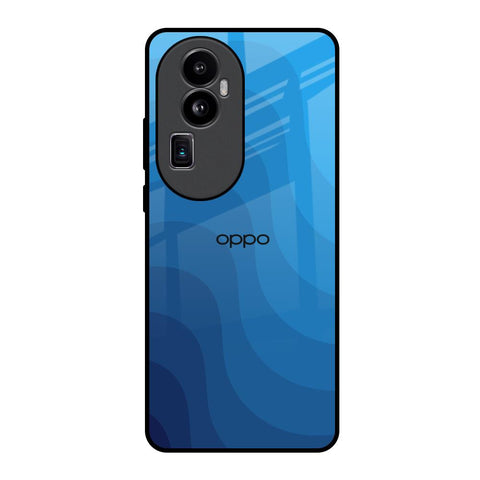 Blue Wave Abstract Glossy Case for Oppo Reno10 Pro Plus 5G