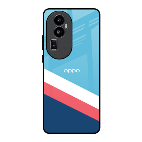 Pink & White Stripes Glossy Case For Oppo Reno10 Pro Plus 5G