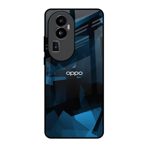 Polygonal Blue Box Glossy Case For Oppo Reno10 Pro Plus 5G