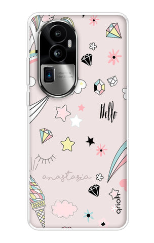 Unicorn Doodle Soft Cover For Oppo Reno10 Pro Plus 5G