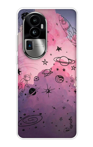 Space Doodles Art Soft Cover For Oppo Reno10 Pro Plus 5G