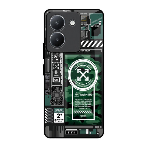 Green Camo Circuit Glossy Case for Vivo Y36