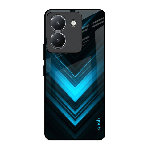 Vertical Blue Arrow Glossy Case For Vivo Y36