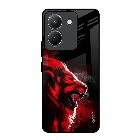 Red Angry Lion Glossy Case for Vivo Y36