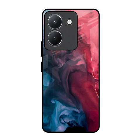 Blue & Red Smoke Glossy Case for Vivo Y36