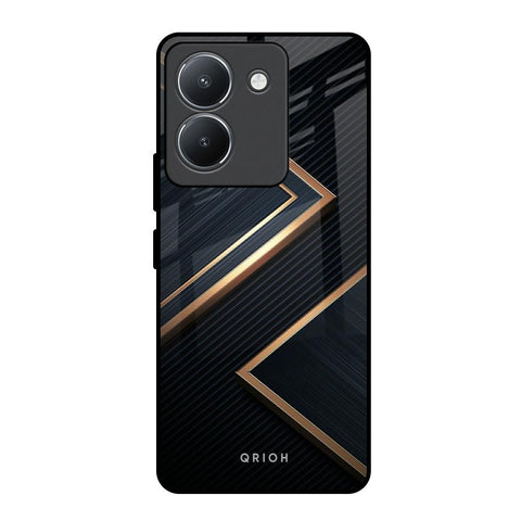 Sleek Golden & Navy Glossy Case for Vivo Y36