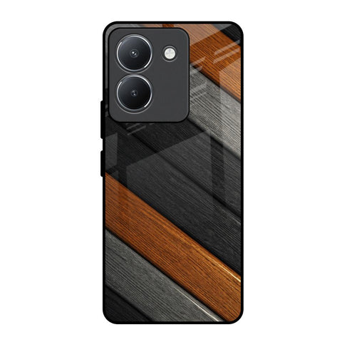 Tri Color Wood Glossy Case for Vivo Y36