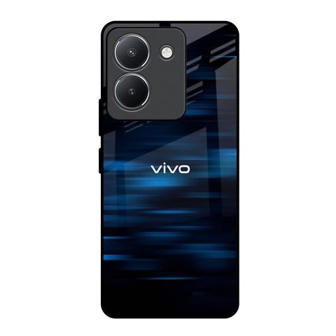 Blue Rough Abstract Glossy Case for Vivo Y36