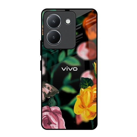Flowers & Butterfly Glossy Case for Vivo Y36